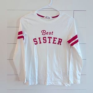 H&M long sleeve BEST SISTER tee!